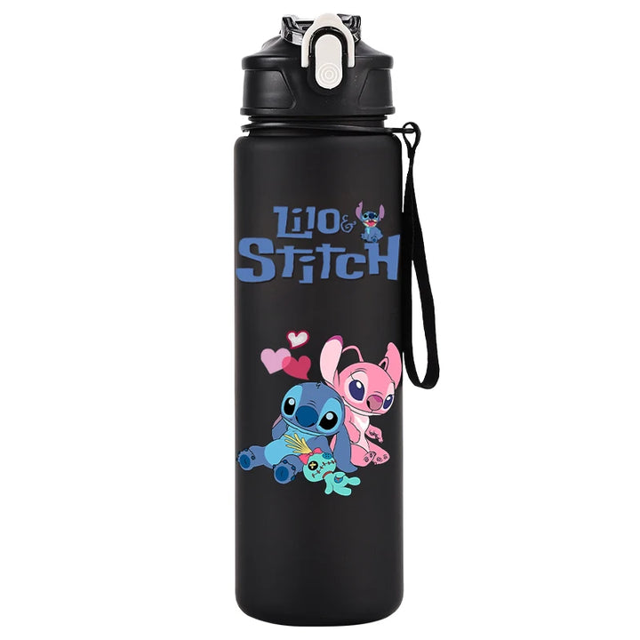 750ML Disney Lilo Stitch Water Bottle Large Capacity Drinking Portable Cartoon Anime Outdoor Sport Water Cup Children Kid Gifts