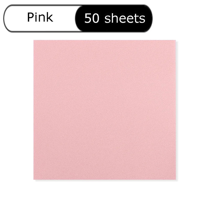 50 Sheets Waterproof Transparent Sticky Notes Self-adhesive Paper Daily To-do List Note Paper for Student Office Stationery