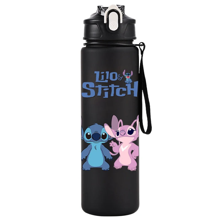 750ML Disney Lilo Stitch Water Bottle Large Capacity Drinking Portable Cartoon Anime Outdoor Sport Water Cup Children Kid Gifts