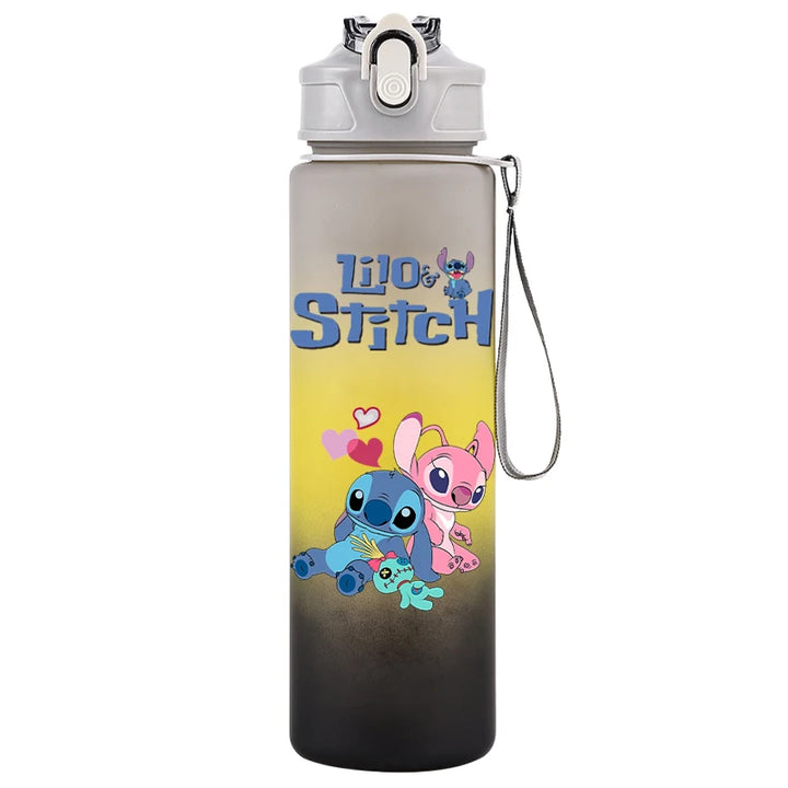 750ML Disney Lilo Stitch Water Bottle Large Capacity Drinking Portable Cartoon Anime Outdoor Sport Water Cup Children Kid Gifts