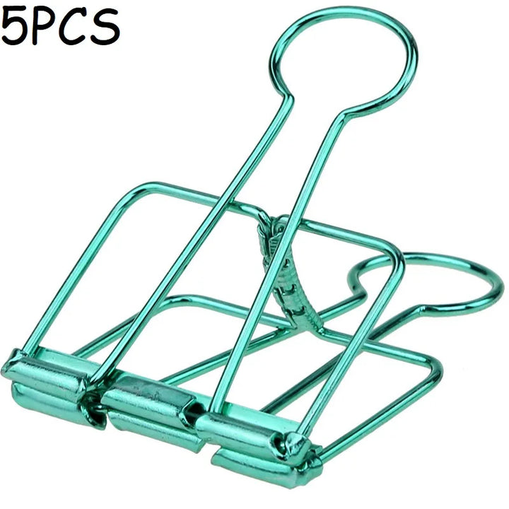 5PCS Fancy Paperclips Cute Stationery Clips Metal Binder Clips Office Clips for Organizing Notes HXZ05