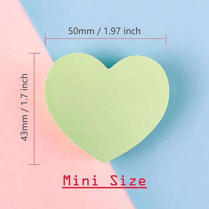 5set/600 Sheets Heart Sticky Notes Notepad Self Sticky Note Pads Notebook Planner Sticker For Home Office School Stationery