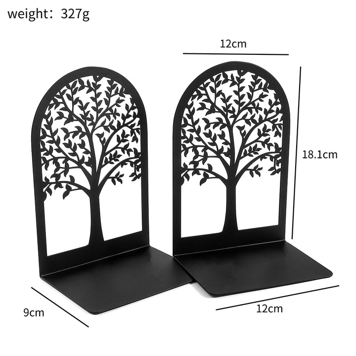 Black Tree of Life Desktop Book Ends Office Desktop Home Bookend Gift for Book Loves Office Desktop Iron Book rack