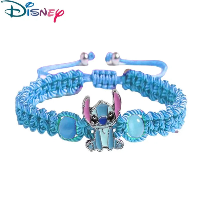 Disney Stitch Woman Bracelet Cartoon Lilo & Stitch Anime Figure Print Cute Wristand Present Kids Bracelet Toys Girls Boys Gifts