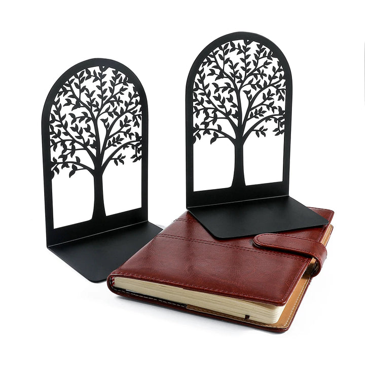 Black Tree of Life Desktop Book Ends Office Desktop Home Bookend Gift for Book Loves Office Desktop Iron Book rack