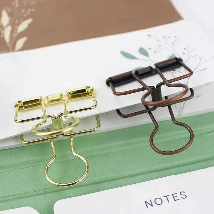 5PCS Fancy Paperclips Cute Stationery Clips Metal Binder Clips Office Clips for Organizing Notes HXZ05