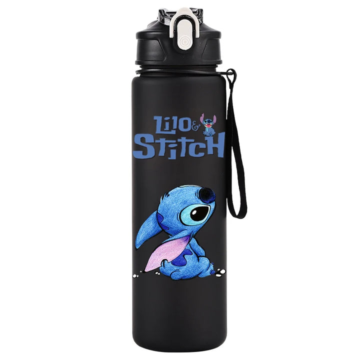 750ML Disney Lilo Stitch Water Bottle Large Capacity Drinking Portable Cartoon Anime Outdoor Sport Water Cup Children Kid Gifts