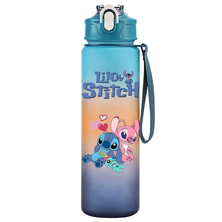 750ML Disney Lilo Stitch Water Bottle Large Capacity Drinking Portable Cartoon Anime Outdoor Sport Water Cup Children Kid Gifts