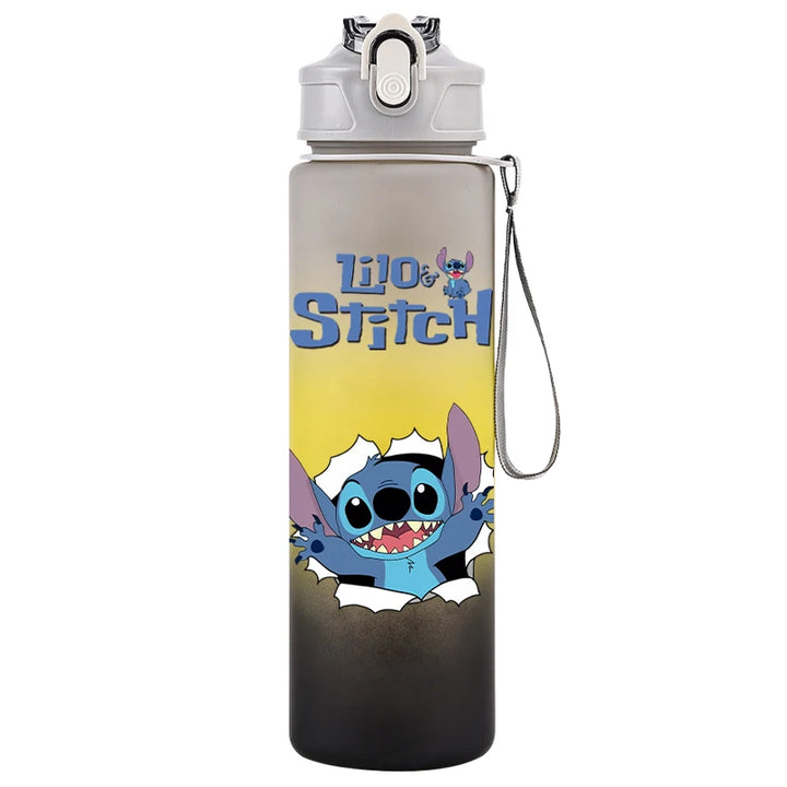 750ML Disney Lilo Stitch Water Bottle Large Capacity Drinking Portable Cartoon Anime Outdoor Sport Water Cup Children Kid Gifts