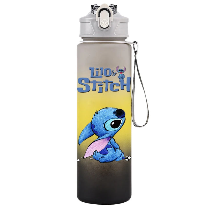 750ML Disney Lilo Stitch Water Bottle Large Capacity Drinking Portable Cartoon Anime Outdoor Sport Water Cup Children Kid Gifts