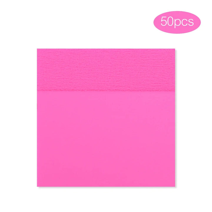 50Sheet Color Transparent PET Sticky Notes School Office Stationery Supplies Planner Sticker Index Tabs Sticky Memo Pads