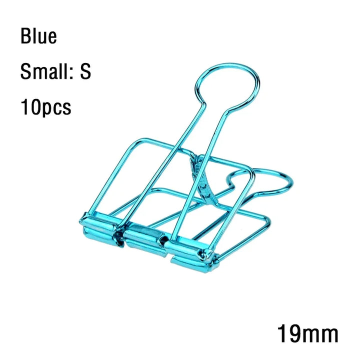 2-10 Pcs Paper Clip Sliver Rose Gold Binder Clips Page Holder Office Study Binder Clips Photo Clamp Office School Desk Organizer