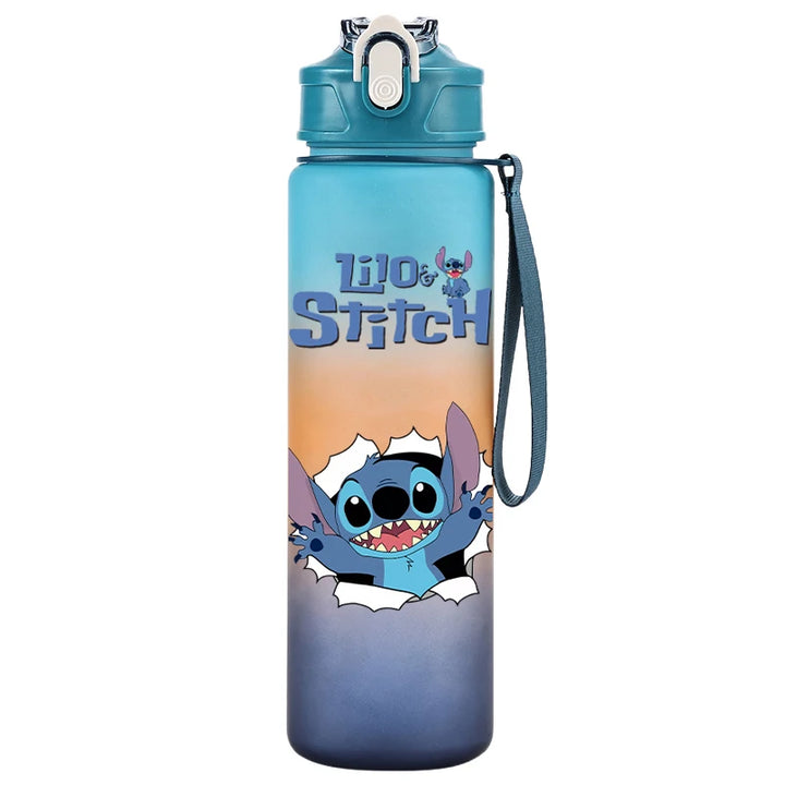 750ML Disney Lilo Stitch Water Bottle Large Capacity Drinking Portable Cartoon Anime Outdoor Sport Water Cup Children Kid Gifts