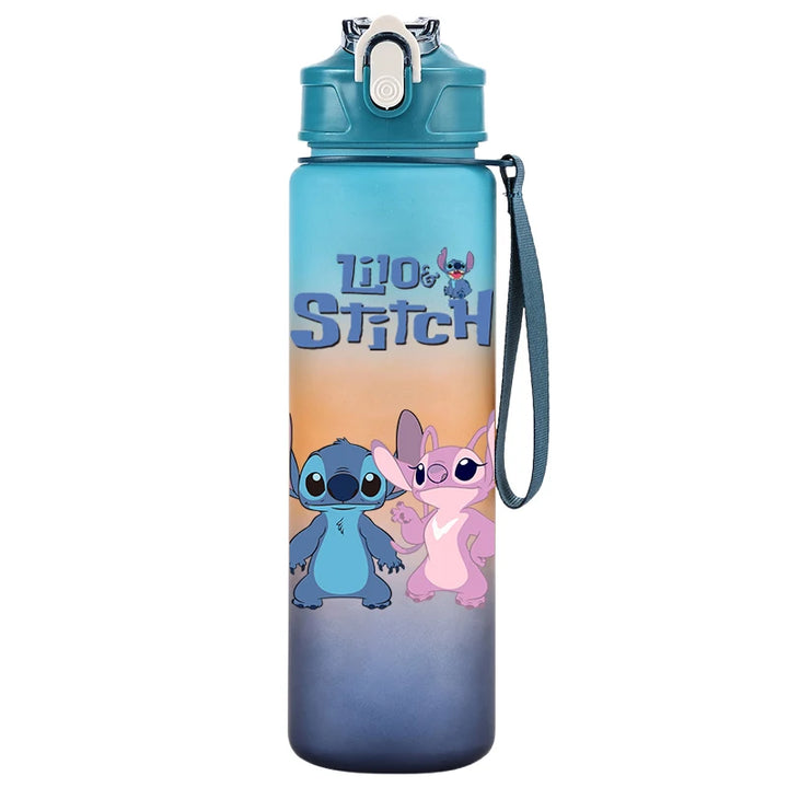 750ML Disney Lilo Stitch Water Bottle Large Capacity Drinking Portable Cartoon Anime Outdoor Sport Water Cup Children Kid Gifts