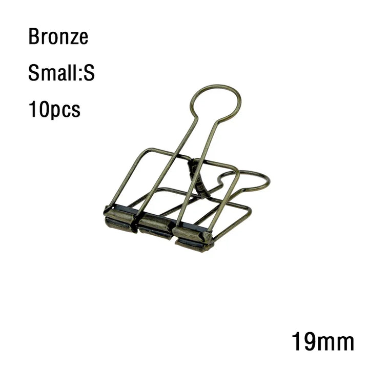 2-10 Pcs Paper Clip Sliver Rose Gold Binder Clips Page Holder Office Study Binder Clips Photo Clamp Office School Desk Organizer