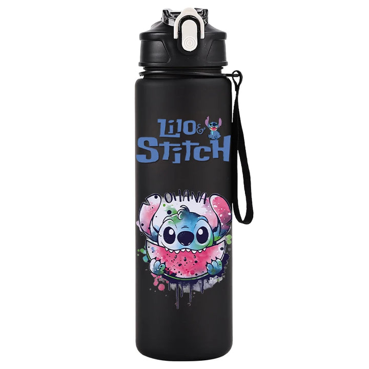 750ML Disney Lilo Stitch Water Bottle Large Capacity Drinking Portable Cartoon Anime Outdoor Sport Water Cup Children Kid Gifts