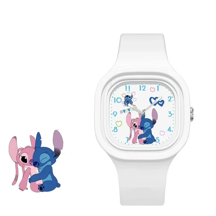 Disney FashionAnime Minnie Children Watch  Stitch Mickey Mouse Silicone Sport Watch Cartoon Lilo & Stitch Accessories Kids watch