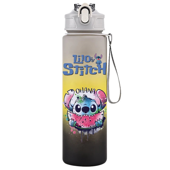 750ML Disney Lilo Stitch Water Bottle Large Capacity Drinking Portable Cartoon Anime Outdoor Sport Water Cup Children Kid Gifts