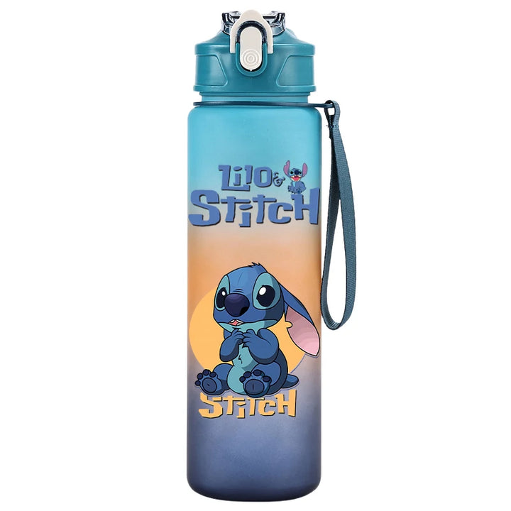 750ML Disney Lilo Stitch Water Bottle Large Capacity Drinking Portable Cartoon Anime Outdoor Sport Water Cup Children Kid Gifts