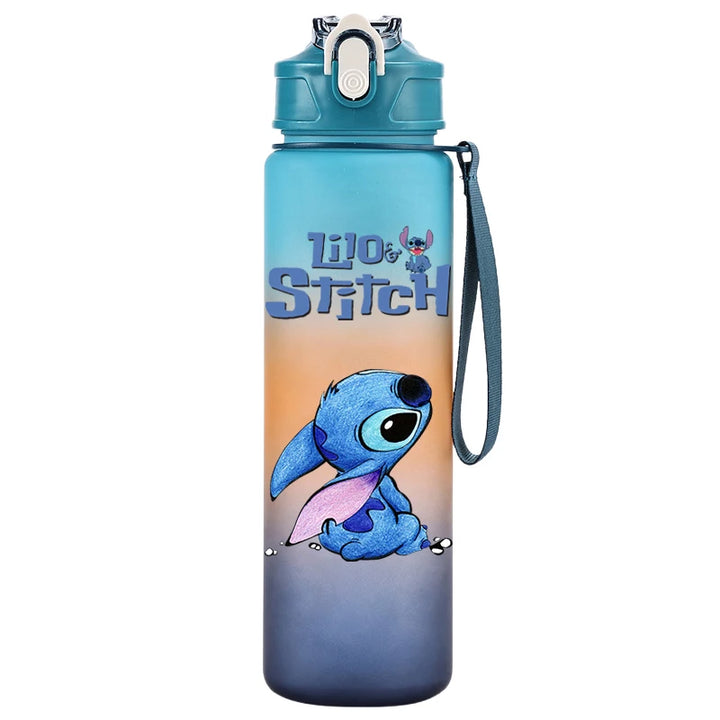 750ML Disney Lilo Stitch Water Bottle Large Capacity Drinking Portable Cartoon Anime Outdoor Sport Water Cup Children Kid Gifts