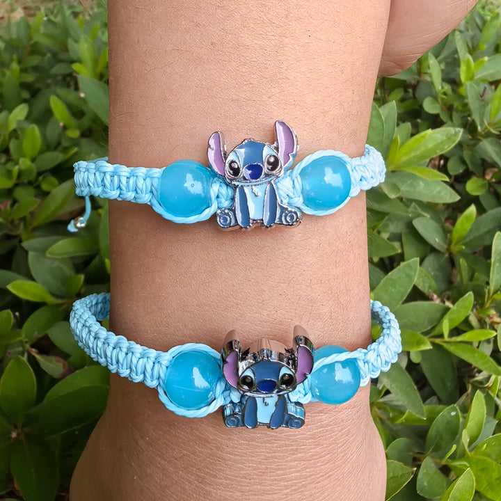 Disney Stitch Woman Bracelet Cartoon Lilo & Stitch Anime Figure Print Cute Wristand Present Kids Bracelet Toys Girls Boys Gifts