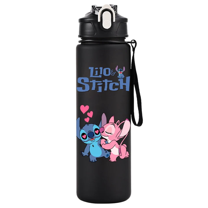 750ML Disney Lilo Stitch Water Bottle Large Capacity Drinking Portable Cartoon Anime Outdoor Sport Water Cup Children Kid Gifts