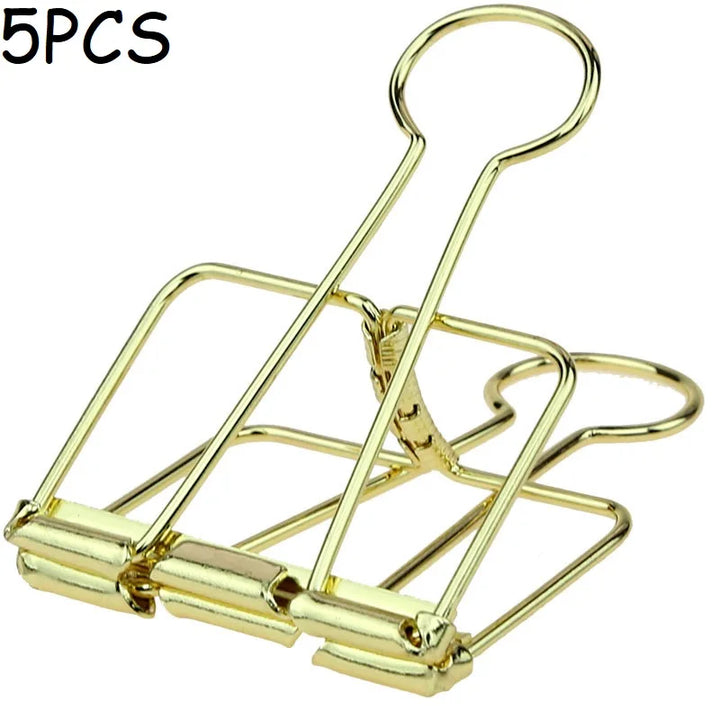 5PCS Fancy Paperclips Cute Stationery Clips Metal Binder Clips Office Clips for Organizing Notes HXZ05