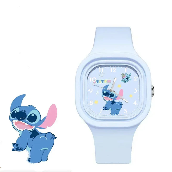 Disney FashionAnime Minnie Children Watch  Stitch Mickey Mouse Silicone Sport Watch Cartoon Lilo & Stitch Accessories Kids watch