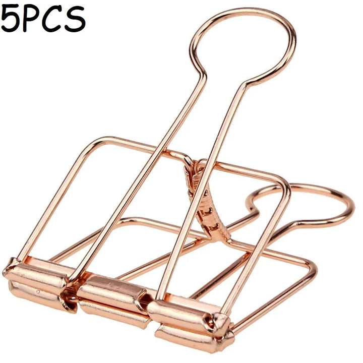 5PCS Fancy Paperclips Cute Stationery Clips Metal Binder Clips Office Clips for Organizing Notes HXZ05