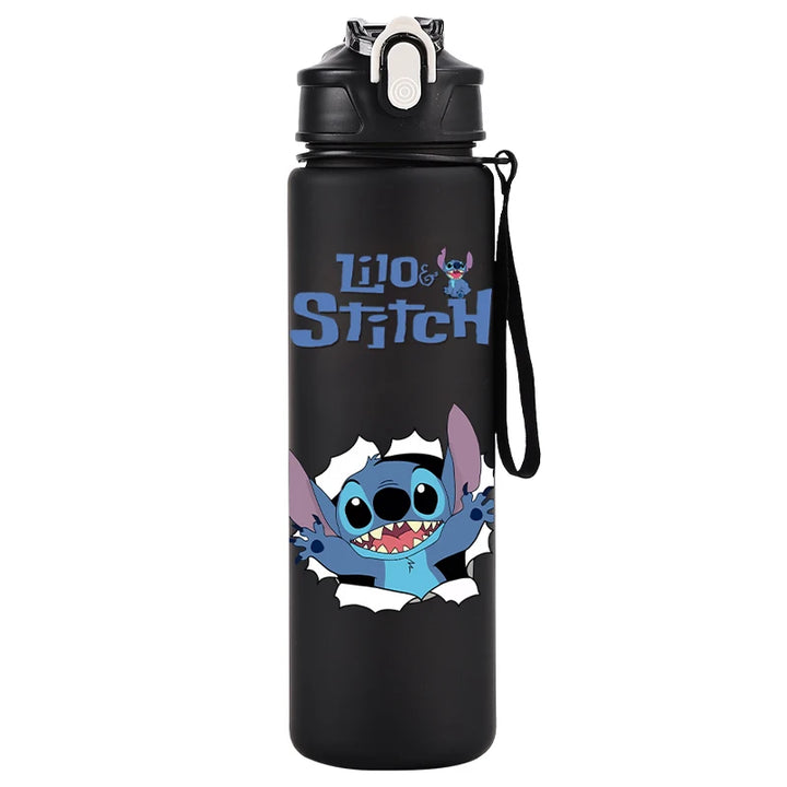 750ML Disney Lilo Stitch Water Bottle Large Capacity Drinking Portable Cartoon Anime Outdoor Sport Water Cup Children Kid Gifts