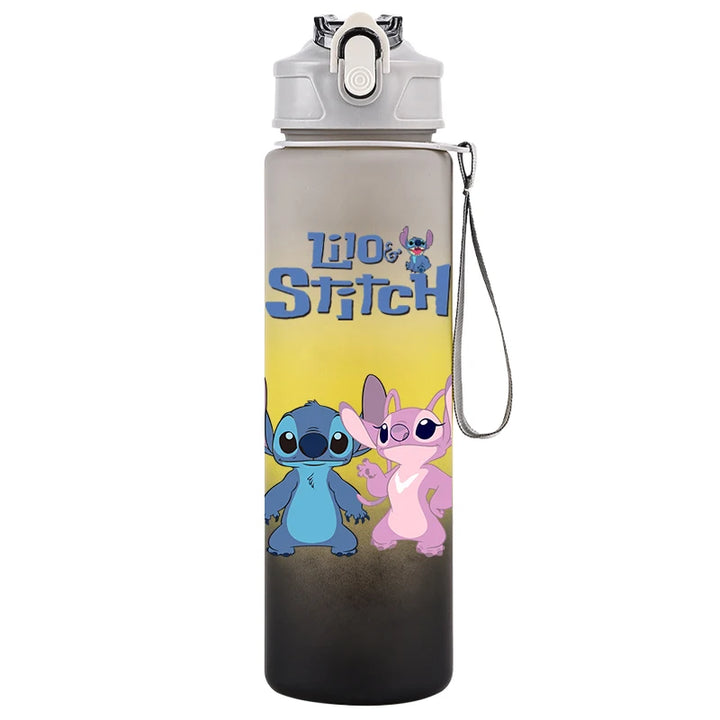 750ML Disney Lilo Stitch Water Bottle Large Capacity Drinking Portable Cartoon Anime Outdoor Sport Water Cup Children Kid Gifts