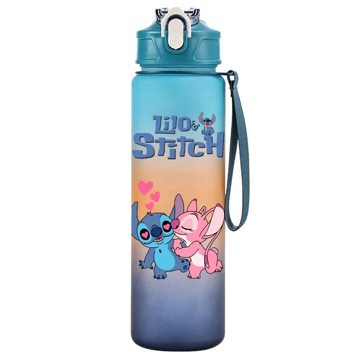 750ML Disney Lilo Stitch Water Bottle Large Capacity Drinking Portable Cartoon Anime Outdoor Sport Water Cup Children Kid Gifts